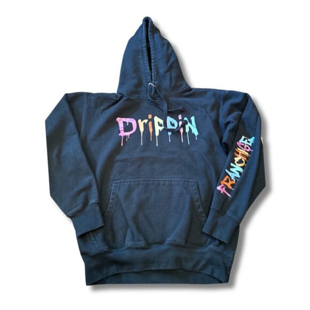 FRANCHISE Los Angeles Black Pullover Hoodie DRIPPIN Hooded Sweatshirt Mens M